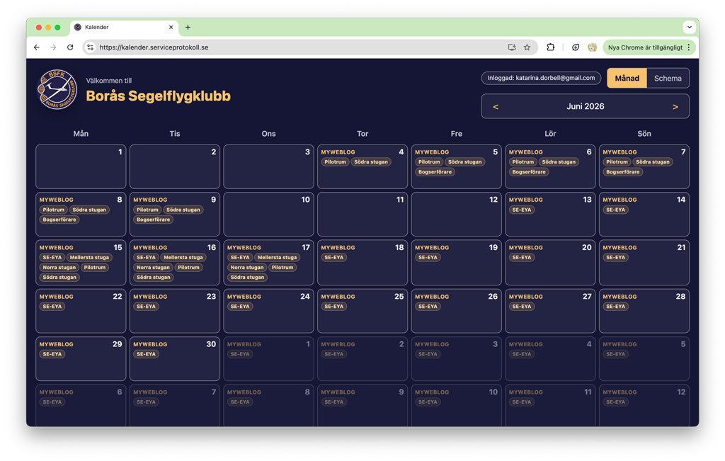 Du visar för närvarande Ny kalender