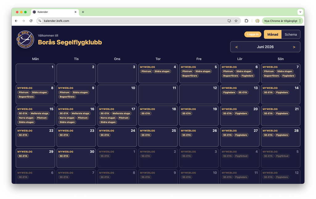 Du visar för närvarande Ny kalender